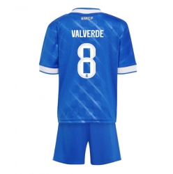 Strój piłkarski Real Madrid Federico Valverde #8 Koszulka Trzeciej dziecięce 2025-26 Krótki Rękaw (+ Krótkie spodenki)
