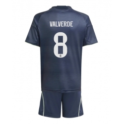 Strój piłkarski Real Madrid Federico Valverde #8 Koszulka Wyjazdowej dziecięce 2025-26 Krótki Rękaw (+ Krótkie spodenki)