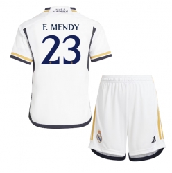 Strój piłkarski Real Madrid Ferland Mendy #23 Koszulka Podstawowej dziecięce 2023-24 Krótki Rękaw (+ Krótkie spodenki)