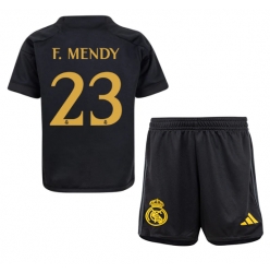 Strój piłkarski Real Madrid Ferland Mendy #23 Koszulka Trzeciej dziecięce 2023-24 Krótki Rękaw (+ Krótkie spodenki)