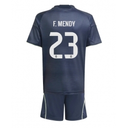 Strój piłkarski Real Madrid Ferland Mendy #23 Koszulka Wyjazdowej dziecięce 2025-26 Krótki Rękaw (+ Krótkie spodenki)