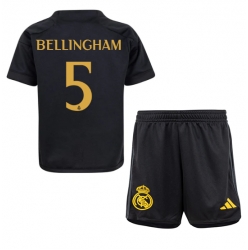 Strój piłkarski Real Madrid Jude Bellingham #5 Koszulka Trzeciej dziecięce 2023-24 Krótki Rękaw (+ Krótkie spodenki)