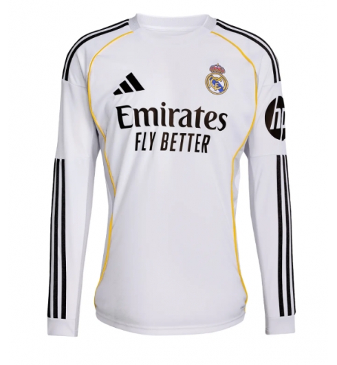 Strój piłkarski Real Madrid Koszulka Podstawowej 2025-26 Długi Rękaw Strój piłkarski Real Madrid Koszulka Podstawowej 2025-26 Długi Rękaw
