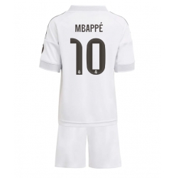 Strój piłkarski Real Madrid Kylian Mbappe #10 Koszulka Podstawowej dziecięce 2025-26 Krótki Rękaw (+ Krótkie spodenki)