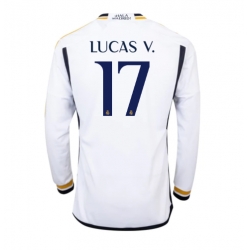 Strój piłkarski Real Madrid Lucas Vazquez #17 Koszulka Podstawowej 2023-24 Długi Rękaw