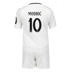 Strój piłkarski Real Madrid Luka Modric #10 Koszulka Podstawowej dziecięce 2024-25 Krótki Rękaw (+ Krótkie spodenki)