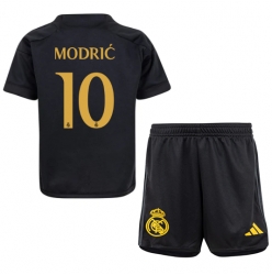 Strój piłkarski Real Madrid Luka Modric #10 Koszulka Trzeciej dziecięce 2023-24 Krótki Rękaw (+ Krótkie spodenki)