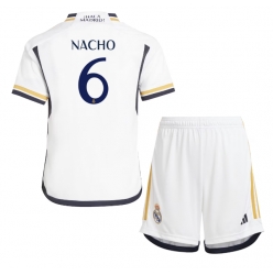 Strój piłkarski Real Madrid Nacho #6 Koszulka Podstawowej dziecięce 2023-24 Krótki Rękaw (+ Krótkie spodenki)