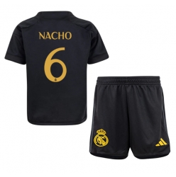 Strój piłkarski Real Madrid Nacho #6 Koszulka Trzeciej dziecięce 2023-24 Krótki Rękaw (+ Krótkie spodenki)