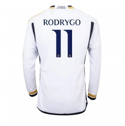Strój piłkarski Real Madrid Rodrygo Goes #11 Koszulka Podstawowej 2023-24 Długi Rękaw