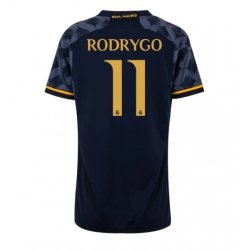 Strój piłkarski Real Madrid Rodrygo Goes #11 Koszulka Wyjazdowej damskie 2023-24 Krótki Rękaw