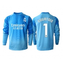 Strój piłkarski Real Madrid Thibaut Courtois #1 Bramkarskie Koszulka Podstawowej 2025-26 Długi Rękaw
