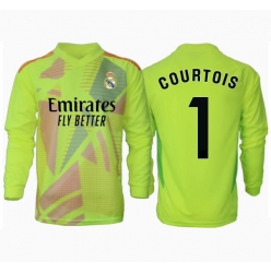 Strój piłkarski Real Madrid Thibaut Courtois #1 Bramkarskie Koszulka Trzeciej 2024-25 Długi Rękaw