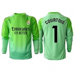Strój piłkarski Real Madrid Thibaut Courtois #1 Bramkarskie Koszulka Wyjazdowej 2025-26 Długi Rękaw
