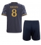 Strój piłkarski Real Madrid Toni Kroos #8 Koszulka Wyjazdowej dziecięce 2023-24 Krótki Rękaw (+ Krótkie spodenki)