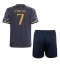 Strój piłkarski Real Madrid Vinicius Junior #7 Koszulka Wyjazdowej dziecięce 2023-24 Krótki Rękaw (+ Krótkie spodenki)