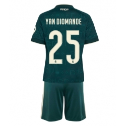 Strój piłkarski Real Madrid Yan Diomande #25 Koszulka Wyjazdowej dziecięce 2026-27 Krótki Rękaw (+ Krótkie spodenki)