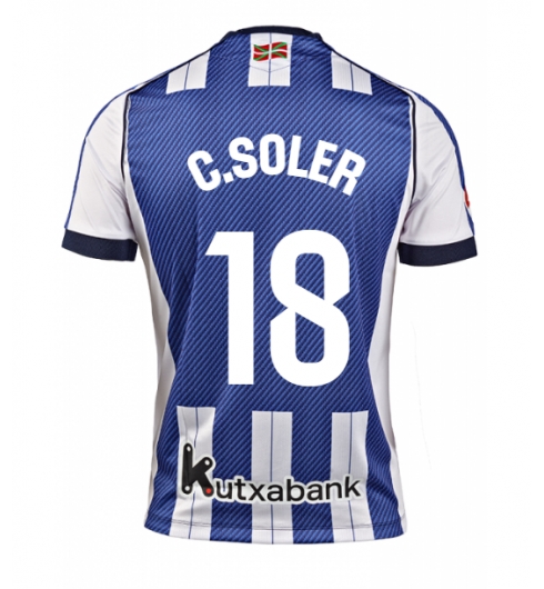 Strój piłkarski Real Sociedad Carlos Soler #18 Koszulka Podstawowej 2025-26 Krótki Rękaw Strój piłkarski Real Sociedad Carlos Soler #18 Koszulka Podstawowej 2025-26 Krótki Rękaw