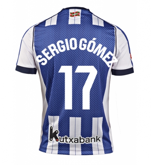 Strój piłkarski Real Sociedad Sergio Gomez #17 Koszulka Podstawowej 2025-26 Krótki Rękaw Strój piłkarski Real Sociedad Sergio Gomez #17 Koszulka Podstawowej 2025-26 Krótki Rękaw