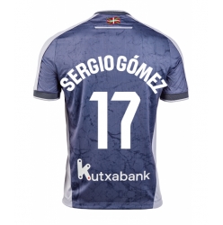 Strój piłkarski Real Sociedad Sergio Gomez #17 Koszulka Wyjazdowej 2025-26 Krótki Rękaw