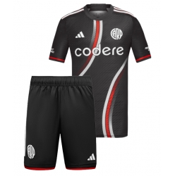 Strój piłkarski River Plate Koszulka Trzeciej dziecięce 2024-25 Krótki Rękaw (+ Krótkie spodenki)
