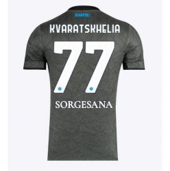Strój piłkarski SSC Napoli Khvicha Kvaratskhelia #77 Koszulka Trzeciej 2024-25 Krótki Rękaw