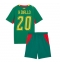 Strój piłkarski Senegal Habib Diallo #20 Koszulka Wyjazdowej dziecięce MŚ 2026 Krótki Rękaw (+ Krótkie spodenki)