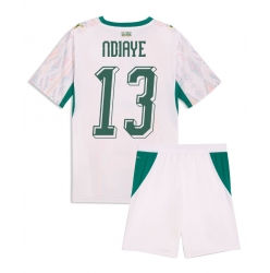 Strój piłkarski Senegal Iliman Ndiaye #13 Koszulka Podstawowej dziecięce MŚ 2026 Krótki Rękaw (+ Krótkie spodenki)