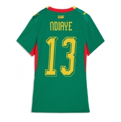 Strój piłkarski Senegal Iliman Ndiaye #13 Koszulka Wyjazdowej damskie MŚ 2026 Krótki Rękaw