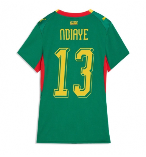 Strój piłkarski Senegal Iliman Ndiaye #13 Koszulka Wyjazdowej damskie MŚ 2026 Krótki Rękaw Strój piłkarski Senegal Iliman Ndiaye #13 Koszulka Wyjazdowej damskie MŚ 2026 Krótki Rękaw