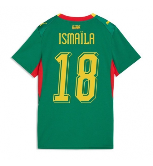 Strój piłkarski Senegal Ismaila Sarr #18 Koszulka Wyjazdowej damskie MŚ 2026 Krótki Rękaw Strój piłkarski Senegal Ismaila Sarr #18 Koszulka Wyjazdowej damskie MŚ 2026 Krótki Rękaw