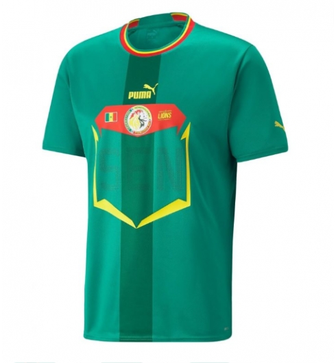 Strój piłkarski Senegal Koszulka Wyjazdowej MŚ 2022 Krótki Rękaw