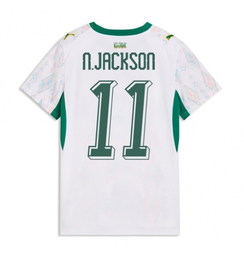 Strój piłkarski Senegal Nicolas Jackson #11 Koszulka Podstawowej damskie MŚ 2026 Krótki Rękaw Strój piłkarski Senegal Nicolas Jackson #11 Koszulka Podstawowej damskie MŚ 2026 Krótki Rękaw