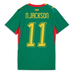 Strój piłkarski Senegal Nicolas Jackson #11 Koszulka Wyjazdowej damskie MŚ 2026 Krótki Rękaw