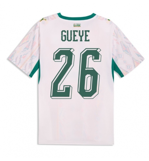 Strój piłkarski Senegal Pape Gueye #26 Koszulka Podstawowej MŚ 2026 Krótki Rękaw Strój piłkarski Senegal Pape Gueye #26 Koszulka Podstawowej MŚ 2026 Krótki Rękaw