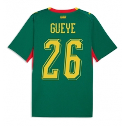 Strój piłkarski Senegal Pape Gueye #26 Koszulka Wyjazdowej MŚ 2026 Krótki Rękaw