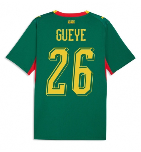 Strój piłkarski Senegal Pape Gueye #26 Koszulka Wyjazdowej MŚ 2026 Krótki Rękaw Strój piłkarski Senegal Pape Gueye #26 Koszulka Wyjazdowej MŚ 2026 Krótki Rękaw