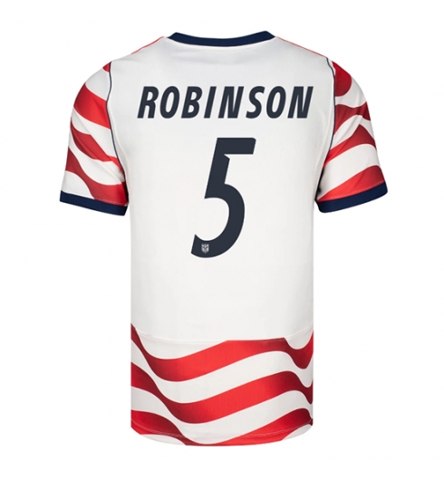 Strój piłkarski Stany Zjednoczone Antonee Robinson #5 Koszulka Podstawowej MŚ 2026 Krótki Rękaw Strój piłkarski Stany Zjednoczone Antonee Robinson #5 Koszulka Podstawowej MŚ 2026 Krótki Rękaw