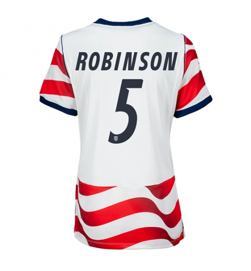 Strój piłkarski Stany Zjednoczone Antonee Robinson #5 Koszulka Podstawowej damskie MŚ 2026 Krótki Rękaw Strój piłkarski Stany Zjednoczone Antonee Robinson #5 Koszulka Podstawowej damskie MŚ 2026 Krótki Rękaw