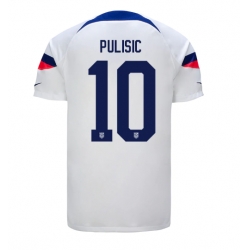 Strój piłkarski Stany Zjednoczone Christian Pulisic #10 Koszulka Podstawowej MŚ 2022 Krótki Rękaw