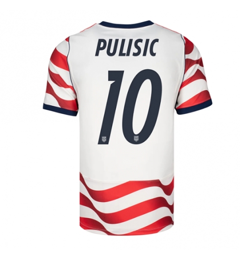 Strój piłkarski Stany Zjednoczone Christian Pulisic #10 Koszulka Podstawowej MŚ 2026 Krótki Rękaw Strój piłkarski Stany Zjednoczone Christian Pulisic #10 Koszulka Podstawowej MŚ 2026 Krótki Rękaw