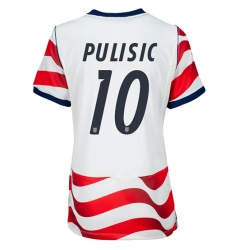 Strój piłkarski Stany Zjednoczone Christian Pulisic #10 Koszulka Podstawowej damskie MŚ 2026 Krótki Rękaw