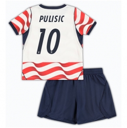 Strój piłkarski Stany Zjednoczone Christian Pulisic #10 Koszulka Podstawowej dziecięce MŚ 2026 Krótki Rękaw (+ Krótkie spodenki)