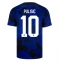Strój piłkarski Stany Zjednoczone Christian Pulisic #10 Koszulka Wyjazdowej MŚ 2022 Krótki Rękaw