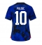 Strój piłkarski Stany Zjednoczone Christian Pulisic #10 Koszulka Wyjazdowej damskie MŚ 2022 Krótki Rękaw