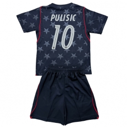 Strój piłkarski Stany Zjednoczone Christian Pulisic #10 Koszulka Wyjazdowej dziecięce MŚ 2026 Krótki Rękaw (+ Krótkie spodenki)
