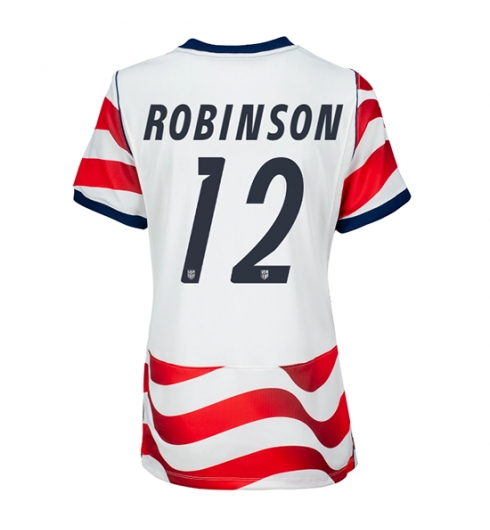 Strój piłkarski Stany Zjednoczone Miles Robinson #12 Koszulka Podstawowej damskie MŚ 2026 Krótki Rękaw Strój piłkarski Stany Zjednoczone Miles Robinson #12 Koszulka Podstawowej damskie MŚ 2026 Krótki Rękaw