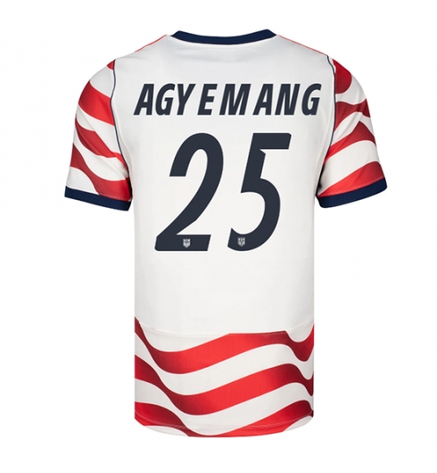 Strój piłkarski Stany Zjednoczone Patrick Agyemang #25 Koszulka Podstawowej MŚ 2026 Krótki Rękaw Strój piłkarski Stany Zjednoczone Patrick Agyemang #25 Koszulka Podstawowej MŚ 2026 Krótki Rękaw