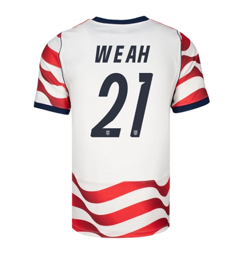 Strój piłkarski Stany Zjednoczone Timothy Weah #21 Koszulka Podstawowej MŚ 2026 Krótki Rękaw Strój piłkarski Stany Zjednoczone Timothy Weah #21 Koszulka Podstawowej MŚ 2026 Krótki Rękaw