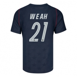 Strój piłkarski Stany Zjednoczone Timothy Weah #21 Koszulka Wyjazdowej MŚ 2026 Krótki Rękaw